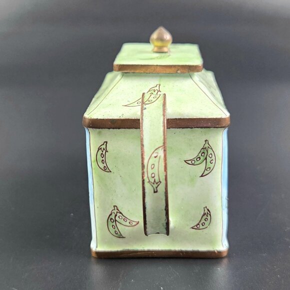 Miniature Enameled Teapot – Vegetables Design – 2 3/4" Tall - Picture 7 of 9